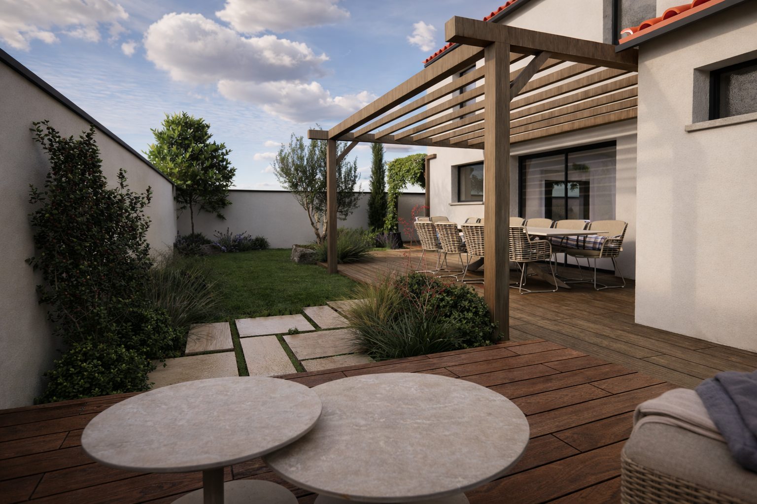 Terrasse pergola